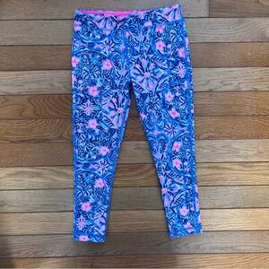 Lilly Pulitzer Vibrant Blue and Pink Kids Leggings